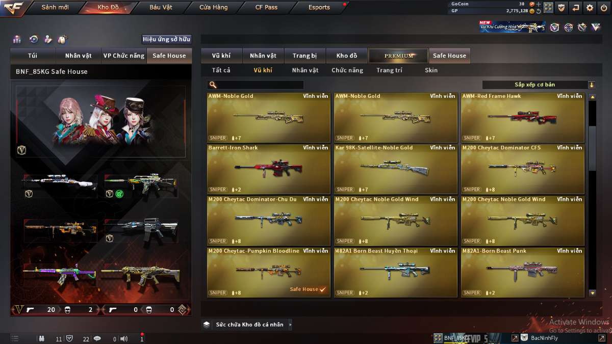 shop acc cf uy tin gia re